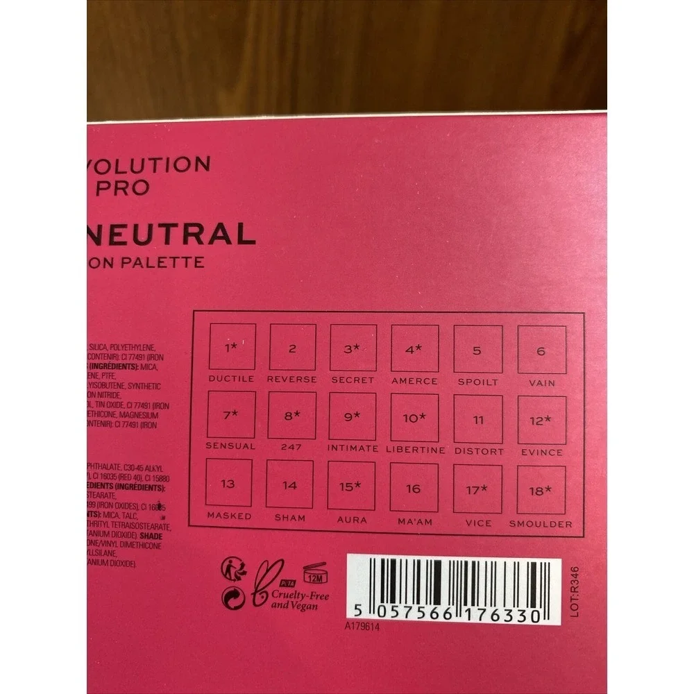 New‎ Neutral Passion Palette Revolution Pro Eyeshadow Sealed Box 18 Colors